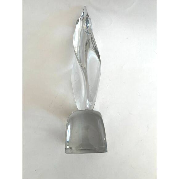 Signed Daum France Crystal Flame Sculpture 16" JL - Picture 1 of 7